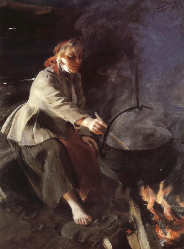Anders Zorn In the Cookhouse China oil painting art